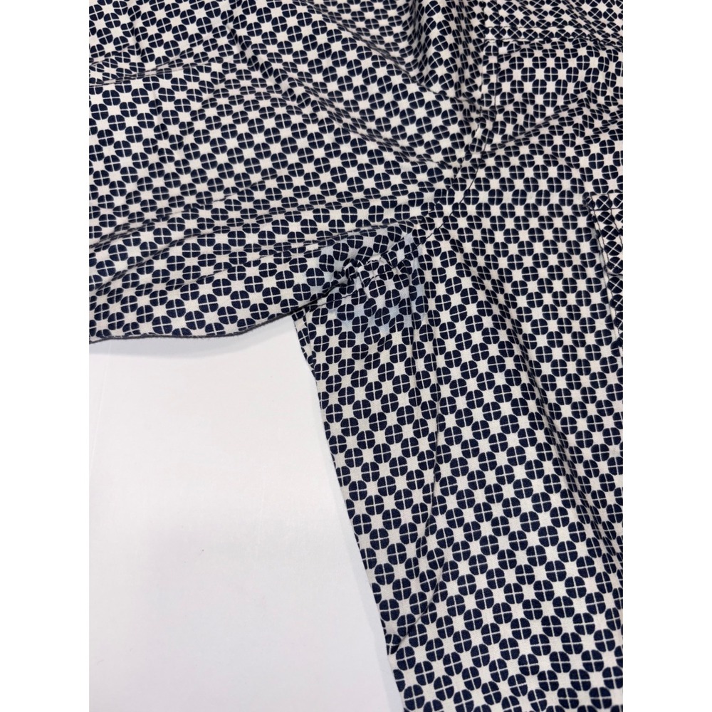 ROCKIES Women's Navy White Geometric Print Button Down Shirt Size M - Picture 3 of 14